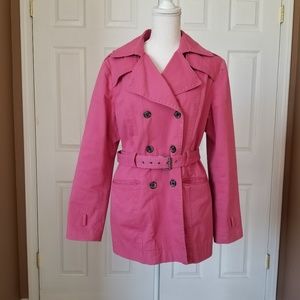 Express pink trench coat